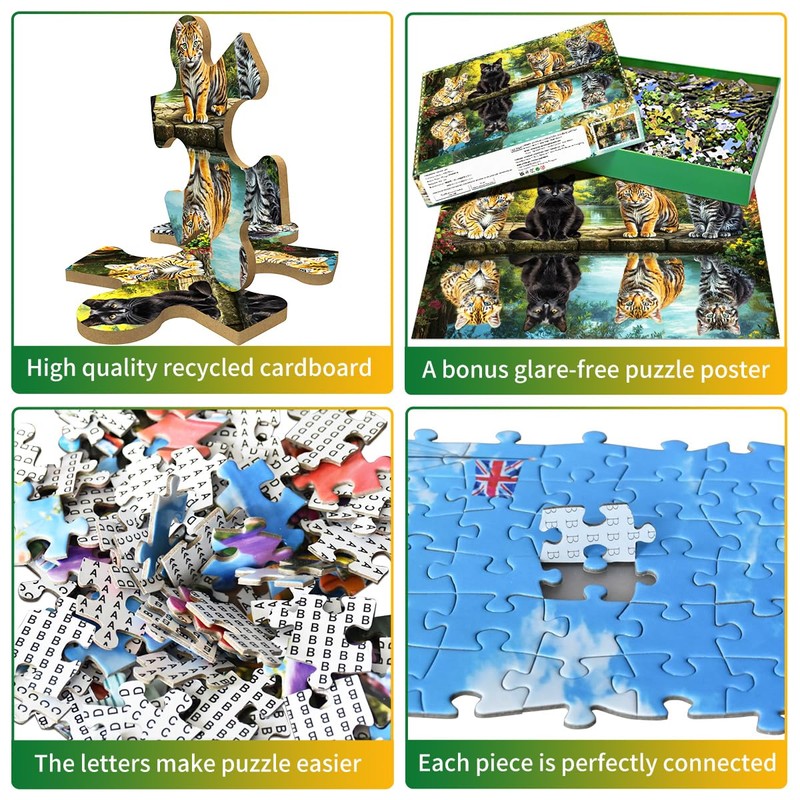 Puzzle 1000 Pieces for Adults, Classic Educational Game Cat and