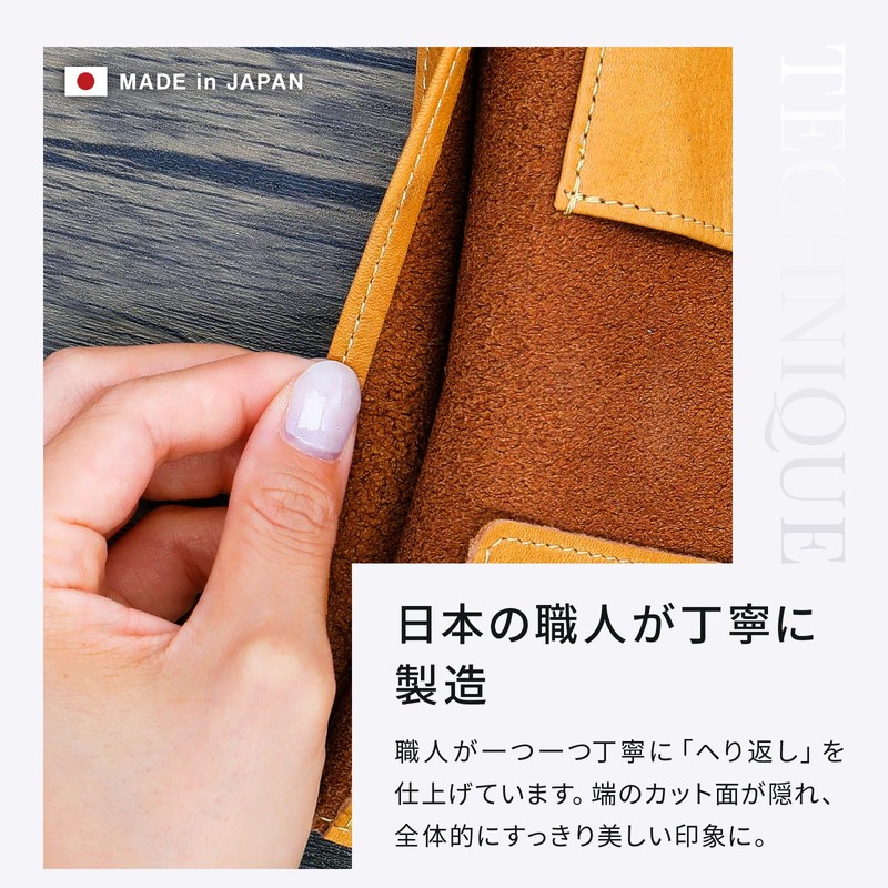 Supple and beautiful aniline leather roll pen case genuine leather