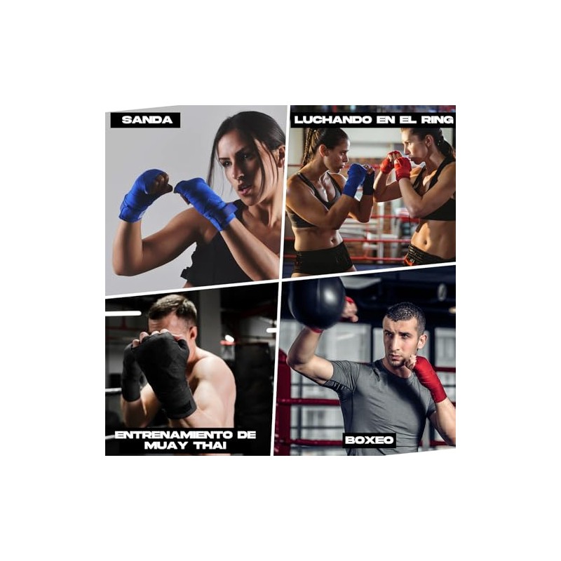 Vendas de Boxeo, 4 Piezas de 5 Metros de Largo