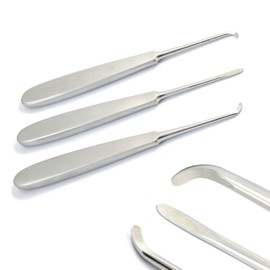 MEDSPO Professional Dental Instruments Osteotome Periotome Luxating Elevator Implant | Orthodontic PDL Teeth | Surgical Root Extraction Spreading (Warwick James Elevator set of 3)
