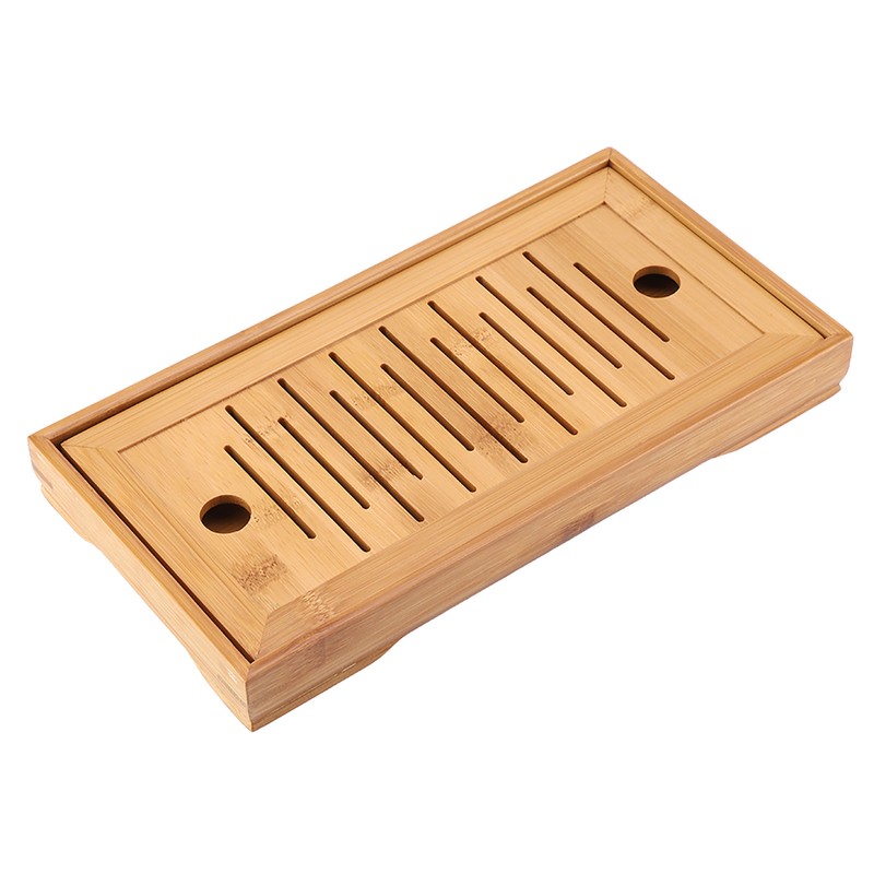 1Pc Bamboo Mini Tea Serving Tray Chinese Gongfu Tea Plate