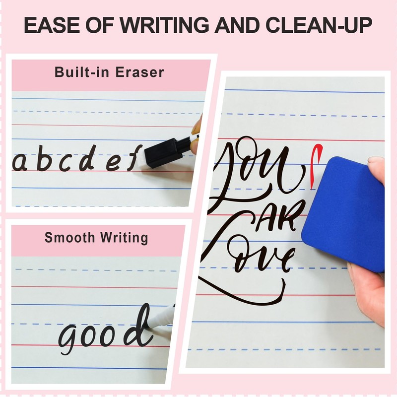 Set of 24 Dry Erase Boards, Double Sided Small Whiteboards