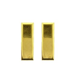 United States Army 2nd LT Gold Tone Insignia of Rank 1" Lapel Pins (Set of Two)