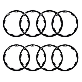 Saipor Pack of 8 Bicycle Flywheel Hub Spacer Aluminium Alloy Inner Bracket Spacer Bicycle Cassette Spacer Flywheel Hub Washer Spacer for MTB Road Bike (1.0/1.5/1.85/2.0/2.0/2.18/2.35/2.5 mm)