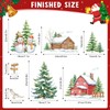 Winter Pine Tree Window Clings Snowman Winter House Xmas Snowflake