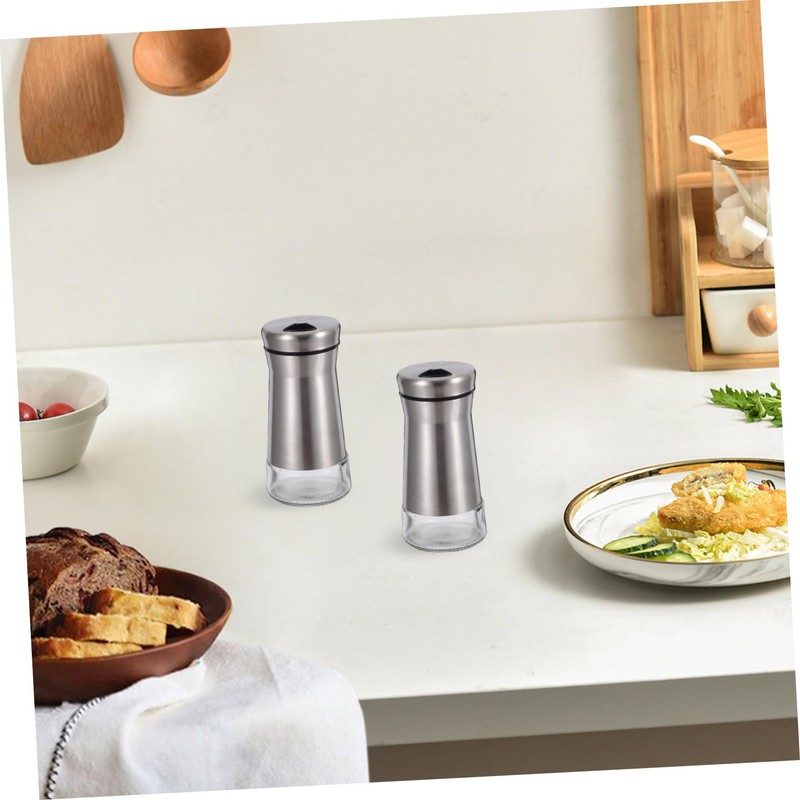 Hohopeti 2pcs Seasoning Shaker Condiment Dispenser Base for Salt Pepper
