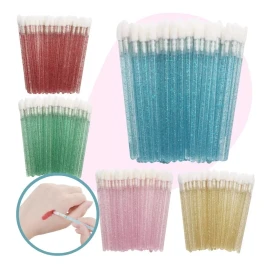 Universo en Linea Lip Brush Glitter Desechable Pestañas Labios Microblanding