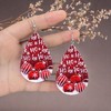 YINCUO Christmas Earrings for Women Leather Xmas Dangle Jewelry Outfits
