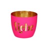 Gift Company Madras Tea Light Holder M Love Hot Pink/Gold