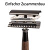 ANYMALE® Safety Razor Made of Walnut Wood - Includes 5