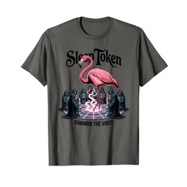 Mystical Flamingo Summoning Ritual Sleep Token Surreal T-Shirt