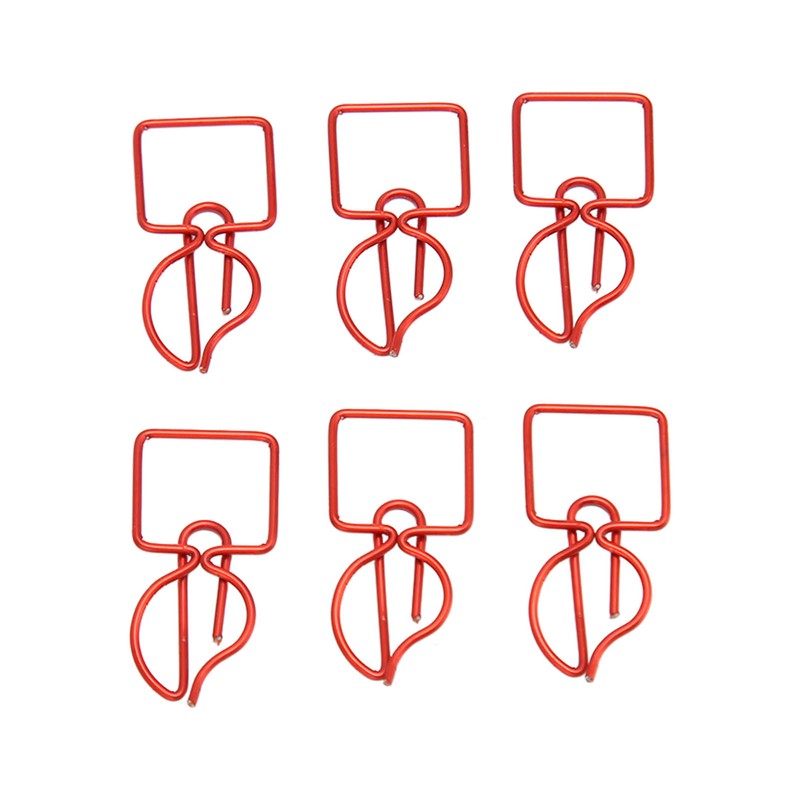 100pcs Paper Clips Prevent Slip Cute Candle Shaped Decorative Metal