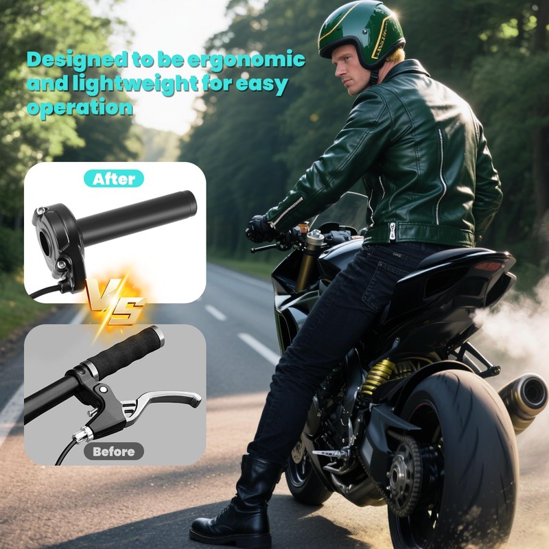 Throttle Grips Handlebar Assy, Electric Motorcycle Throttle Handle, Motorbike Accelerator