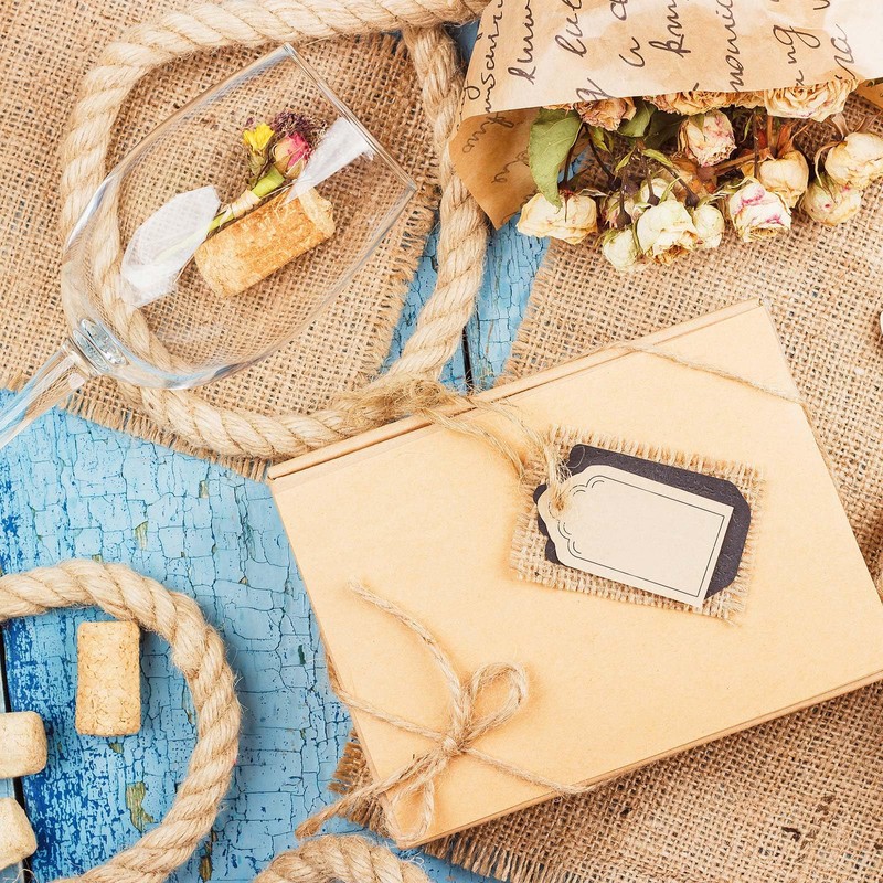 Burlap Fabric Roll - 10 Yards Natural Jute Fabric Ribbon