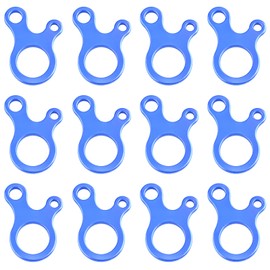 TRIWONDER Aluminum Alloy Guyline Cord Adjuster Tent Tensioners Rope Adjuster for Tent Hiking Camping (Blue (Snail Shape) - 12 Pack)