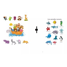CYLUARTS Juego Memoria De Animales Marinos Y Arca De Noe 160 Tarjetas