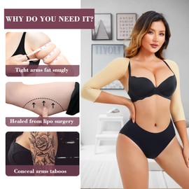 RDSINAE Arm faja Women Slimming Sleeves Lipo Post Surgery Compression Arm Sleeves Posture Corrector Tops Shapewear