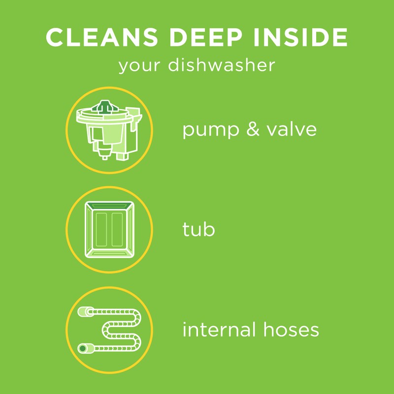 Affresh Dishwasher Cleaner, Helps Power Away Odor Causing Bacteria, Limescale,