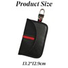 Faraday Leather Car Key Case RFID Remote Key Shielding, black,