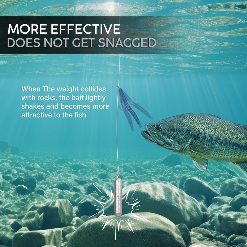 Reaction Tackle- Lead Drop Shot Weights - dropshot sinkers, 1/2