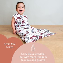 SleepingBaby Zippy Freedom Baby Wearable Blanket - Baby Bear - Medium (6-12 Month)