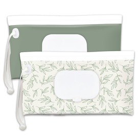 cephira Baby wipes dispenser，portable baby wipes holder for outdoor, Refillable baby wipes container, on the go wet wipe pouch for travel, resuable wipes dispenser for hiking (sage)