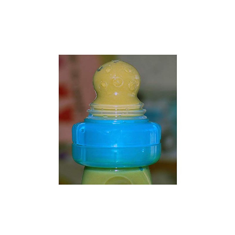 Nuby EZ Squee-Z Silicone Self Feeding Baby Food Dispenser (Blue)