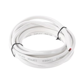 RATCHROLL 1 Pcs Universal Ground Wire Fully Insulated& Soft Touch Jacket 10FT Power Wire 14AWG White OFC