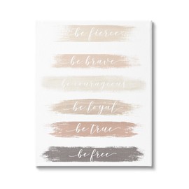 Stupell Industries Be Free Encouraging Paint Brush Stroke Neutral Tones, Design by Graffitee Studios