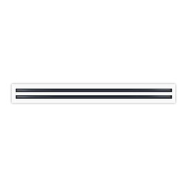 BUILDMART - 36" Linear Slot Diffuser - (2 Slot) Double Slot - White Decorative Aluminum Air Vent - Heating and Cooling Modern AC Vent Cover for Ceiling, Walls & Floors - Texas Buildmart
