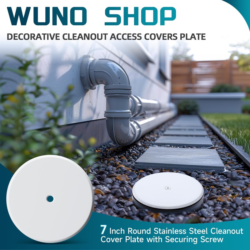 2 Pcs 7 Inch Cleanout Cover, Decorative Cleanout Access Covers