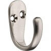 Decohooks Robe Hook - Satin Nickel - Door and Wall Mountable - Single - Fixings Included