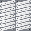 16 Pack 3 inch White Flat Bracket Straight Brace -