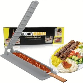 Kandall Kabab Maker for Skewers and Sticks - Kabab Maker Machine - Manual Kebab Making Tool for Grilling, BBQ, and Outdoor Cooking - Easy-to-Use