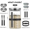 Wissy&Konny Sourdough Starter Jar,2PACK 35OZ Wide Mouth with Ounce Scale