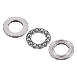 sourcing map Pack of 3 51102 Thrust Ball Bearings 15 mm x 28 mm x 9 mm Chrome Steel Disposable Rolling Direction