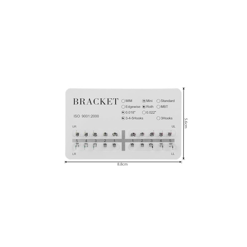Brackets Ortodoncia Metálicos 20piezas Mini Roth Ganchos 345 0.018