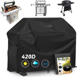 EKEJLI Funda para Asador Exterior, Cubierta asador de 420D Oxford Tela，con Bolsa de Almacenamiento con cordón Impermeable，(58" x 48" x 24"),protección UV, Resistente al Polvo, Resistente al Viento
