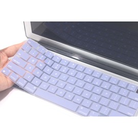 JuYuish Keyboard Skin Compatible with MacBook Air 15 13.6 inch M3 M2 A3114 A2941 A3113 A2681, MacBook Pro 14 & 16 A3112 A3185 A3401 A2918 A2992 A2779 A2442 A3403 A3186 A2991 A2780 A2485 (Lavender Gray