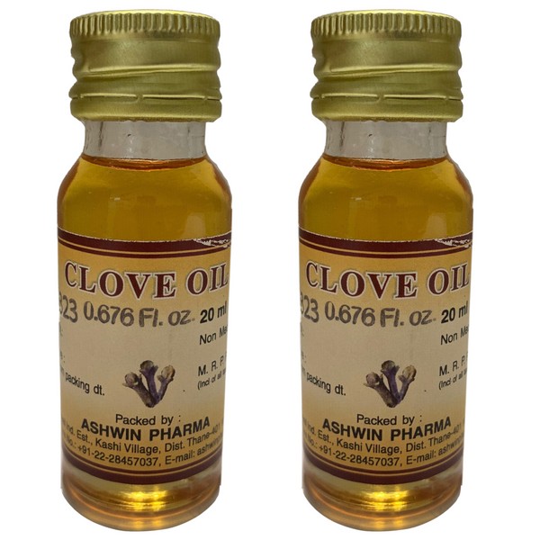 Essential Quantity 2 x 20ml Ashwin 100% Pure Natural Clove