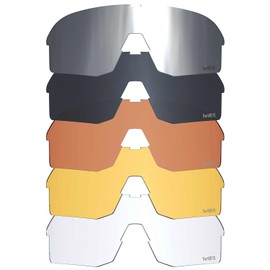 CRBN Pickleball - Pivot Glasses Replacement Lenses - Additional Lenses Pivot Glasses - Grey Mirrored Pickleball Eye Protection