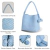 DSGUTWO Woven Top Handle Handbag for Women, Small Hobo Bag