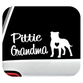 Pittie Grandma Pitbull Decal Sticker for Car Window BG 440