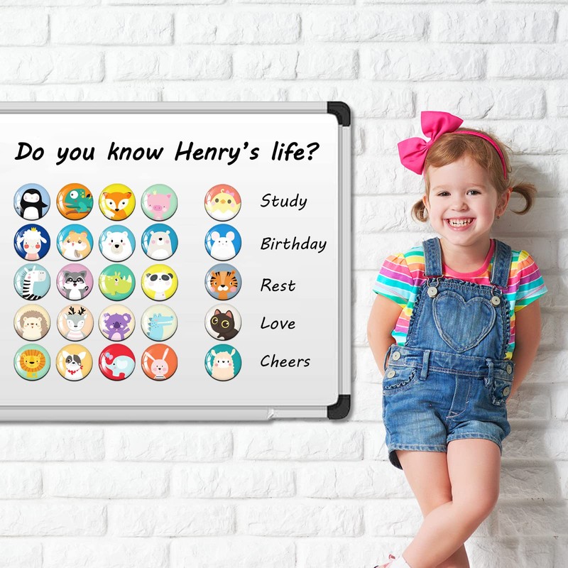 MORCART 30pcs Magnet Cute Animals Refrigerator Whiteboard Magnets Decoration