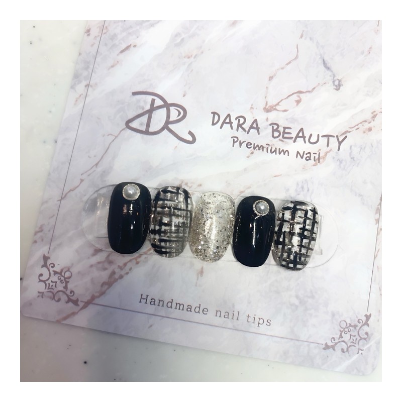 Next day delivery⭐Tweed check nail⭐ / 다음날 발송⭐트위드체크 네일⭐