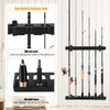 MOERDIFFER Fishing Rod Holder, Black, ABS, 6 Rods Storage, Wall