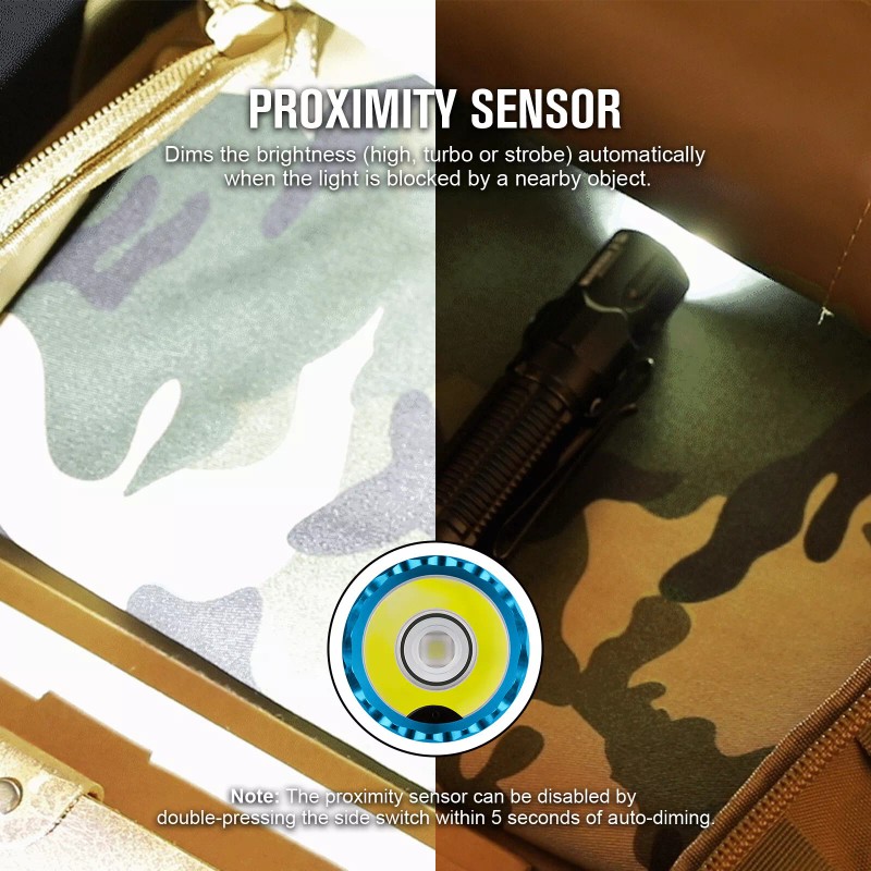 Olight Warrior 3S Tactical Flashlight with Proximity Sensor 2300 Lumens