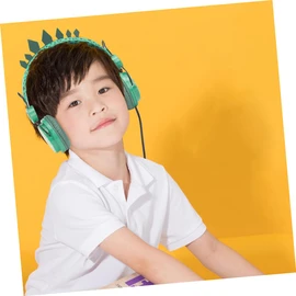 Gatuida Over Ear Headphones with Microphone Soft Earmuffs Comfortable Dinosaur Design for Compatibility for Mobile and Computer Use