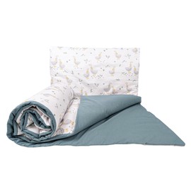 2 Piece Baby Children Quilt Duvet & Pillow Set 80x70 cm to fit Crib or Pram (Duck)