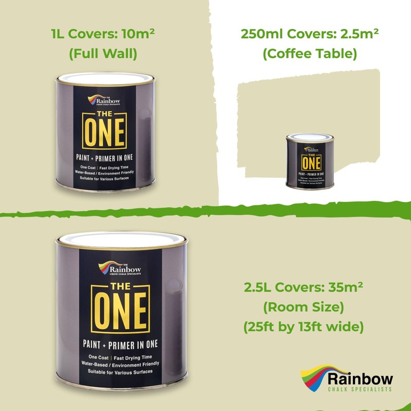 THE ONE All-In-One Paint & Primer - Cream Satin, 8.5